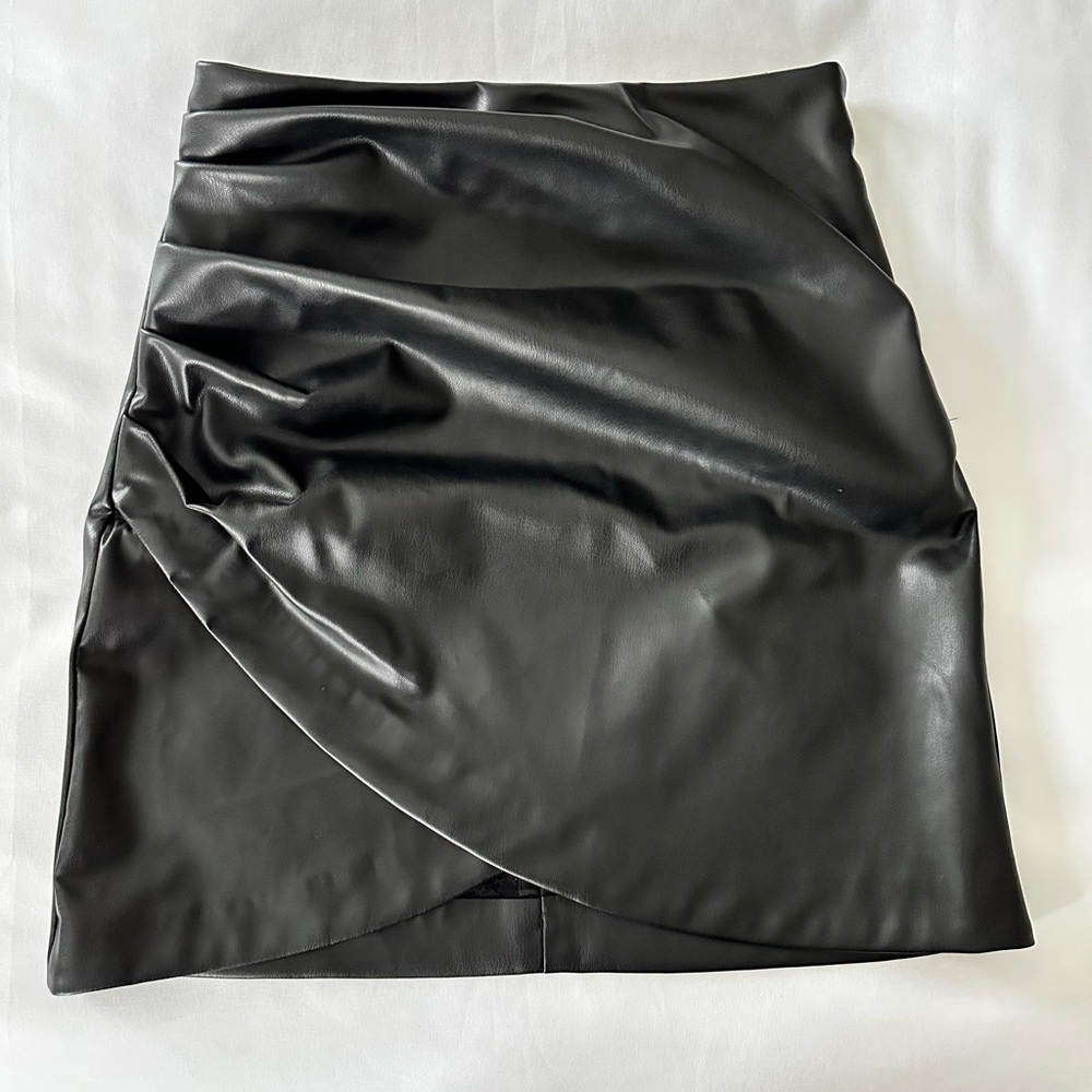 Black Pleather Zara Skirt